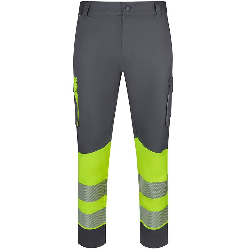 Pantalón stretch reciclado bicolor cinta segmentada