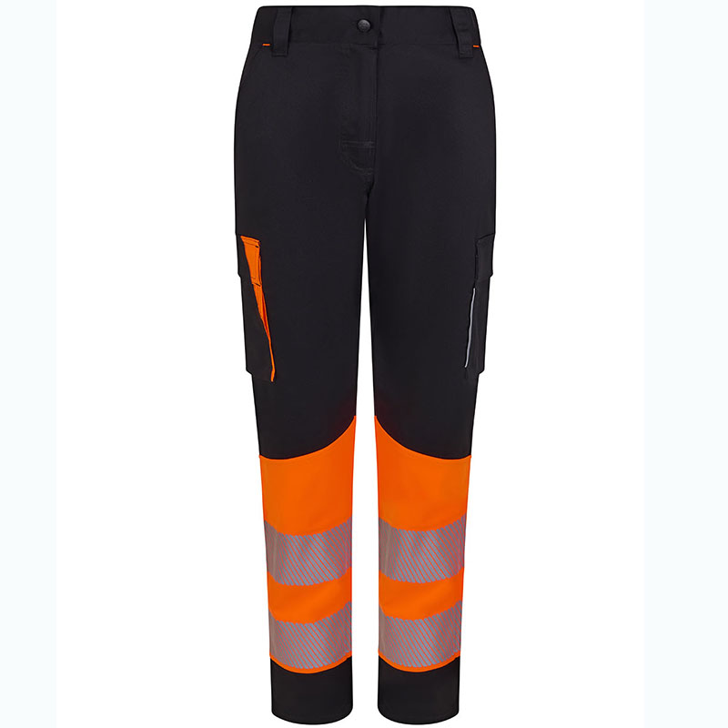 Pantalón stretch reciclado bicolor cinta segmentada mujer