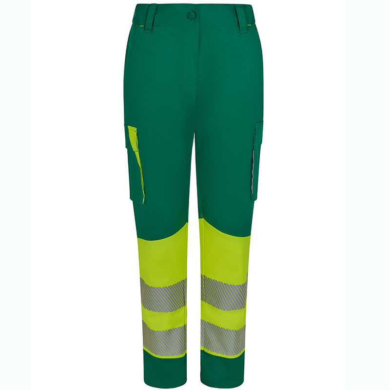 Pantalón stretch reciclado bicolor cinta segmentada mujer