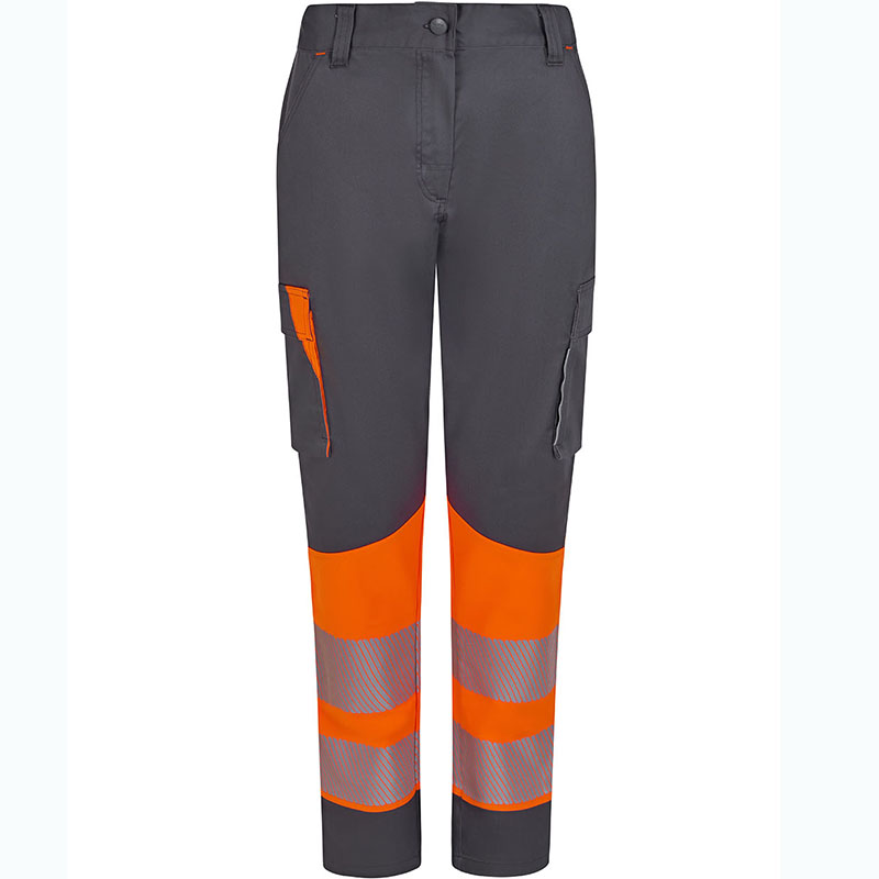 Pantalón stretch reciclado bicolor cinta segmentada mujer