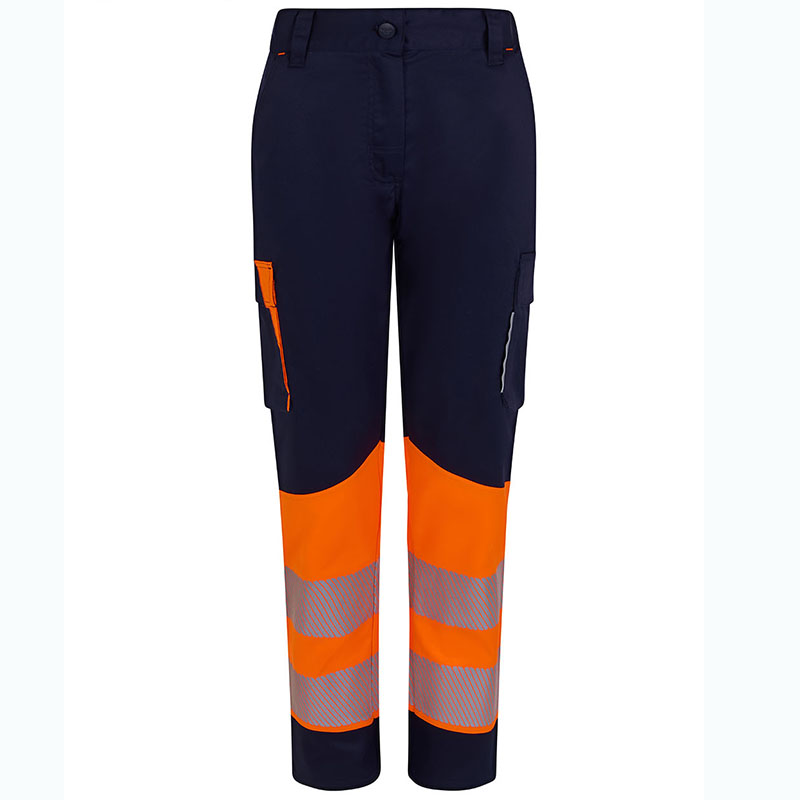 Pantalón stretch reciclado bicolor cinta segmentada mujer