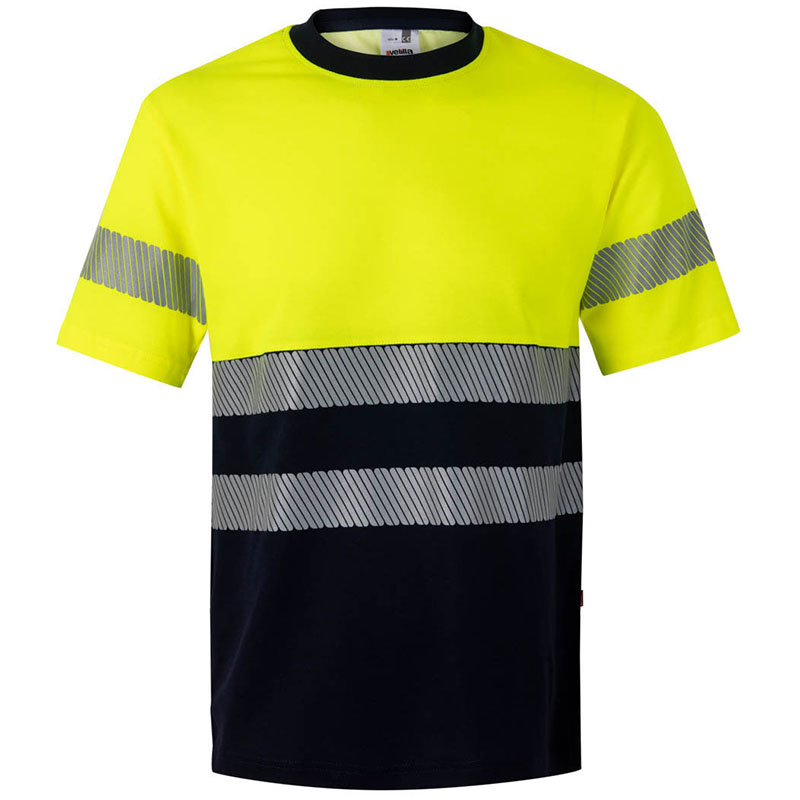 Camiseta algodón bicolor cinta segmentada