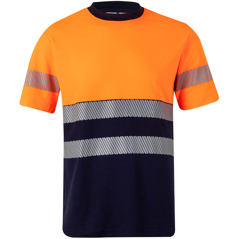 Camiseta algodón bicolor cinta segmentada