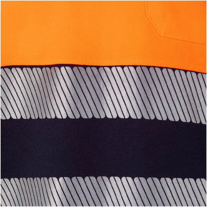 Polo algodón bicolor manga corta cinta segmentada