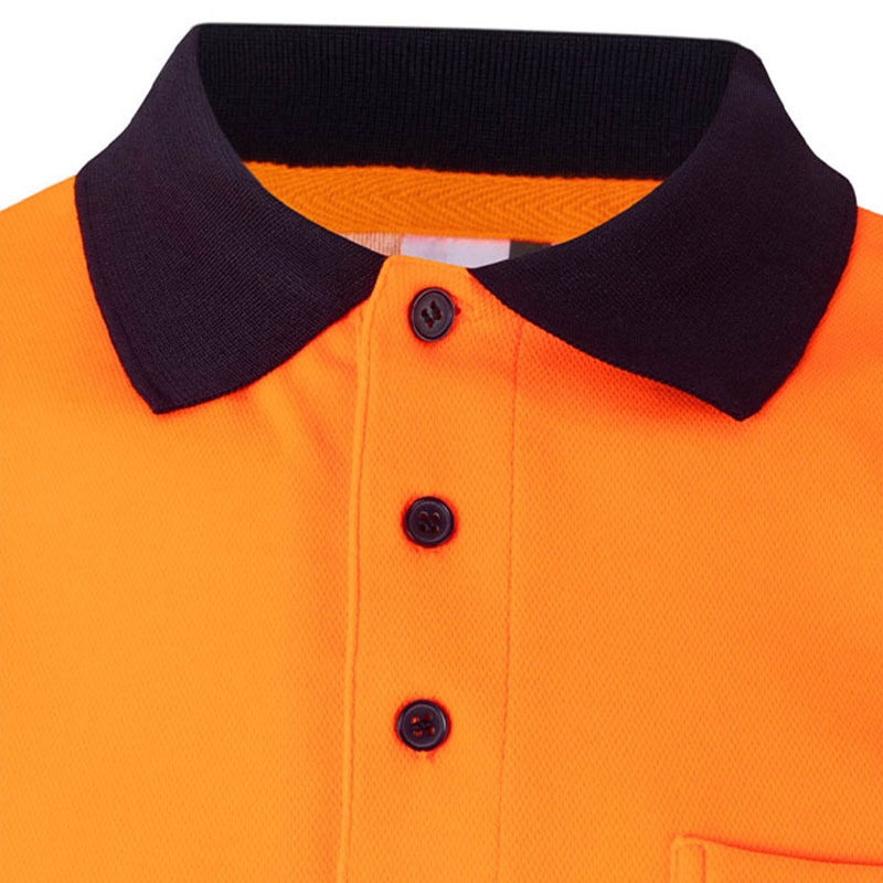 Polo algodón bicolor manga corta cinta segmentada
