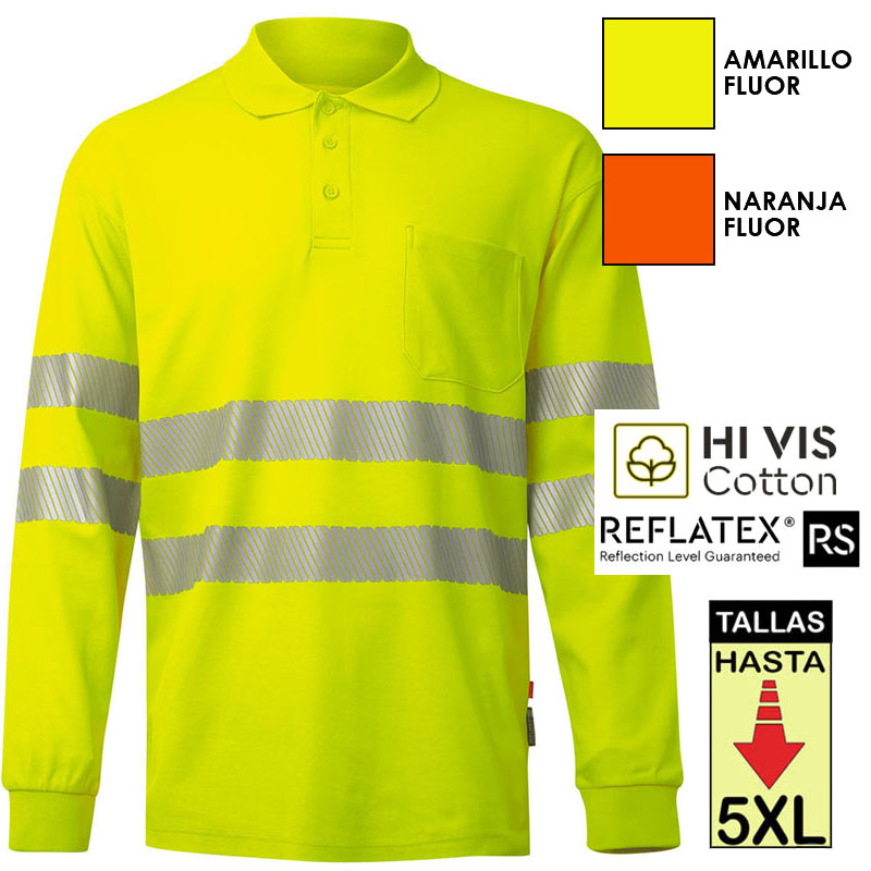 Polo algodón manga larga cinta segmentada