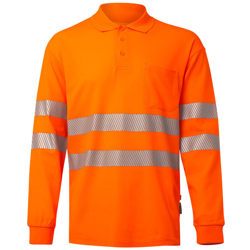 Polo algodón manga larga cinta segmentada