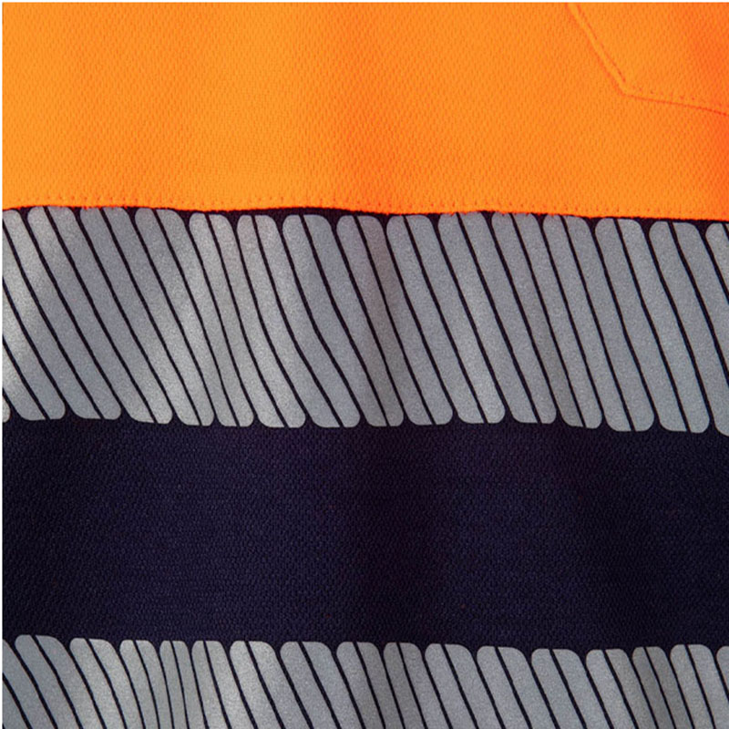 Polo algodón bicolor manga larga cinta segmentada