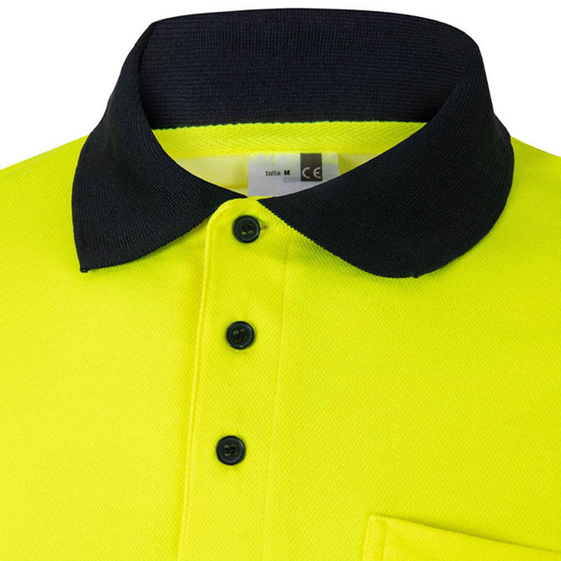 Polo algodón bicolor manga larga cinta segmentada