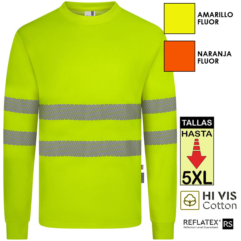 Camiseta algodón cinta segmentada manga larga