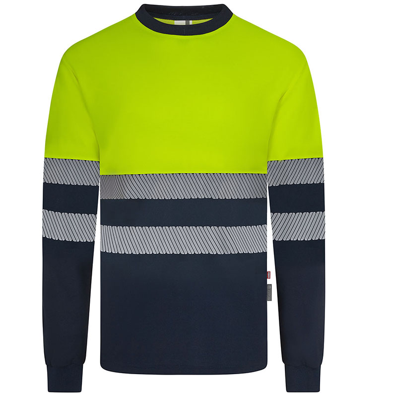 Camiseta algodón bicolor cinta segmentada.