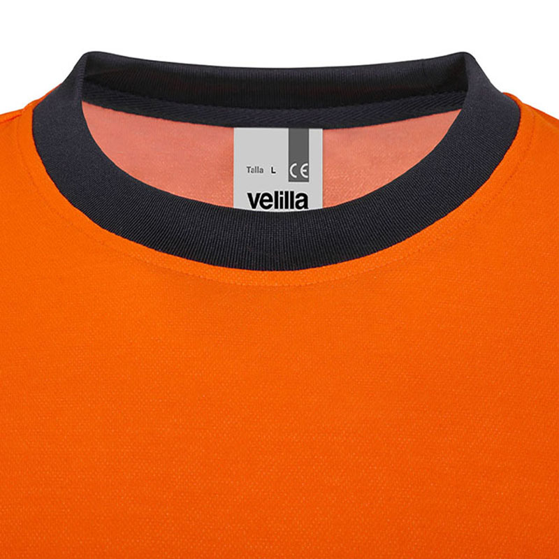 Camiseta algodón bicolor cinta segmentada.