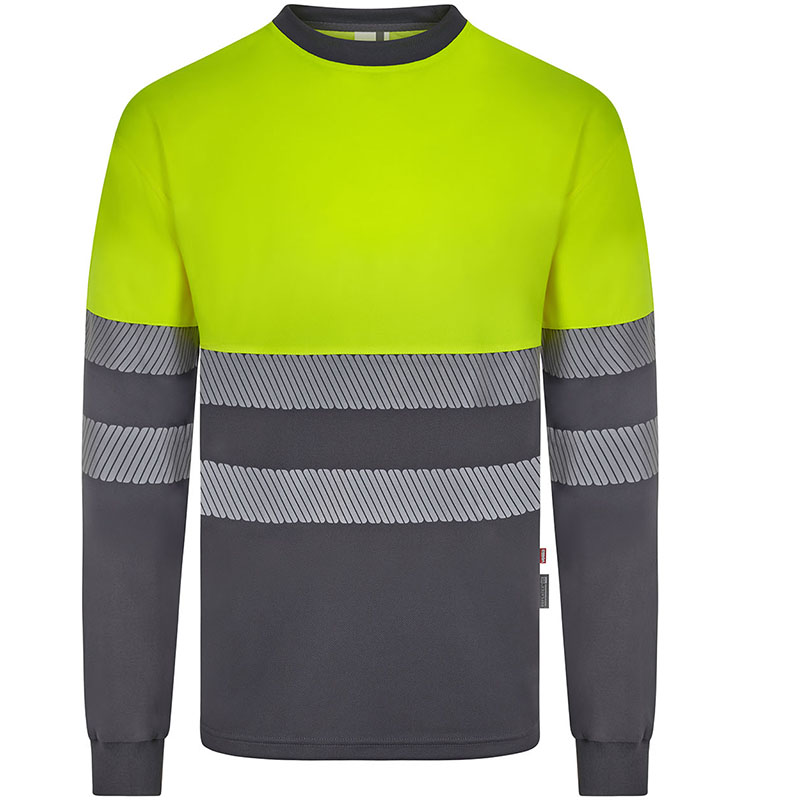 Camiseta algodón bicolor cinta segmentada.