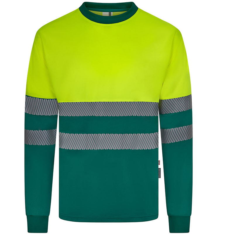 Camiseta algodón bicolor cinta segmentada.