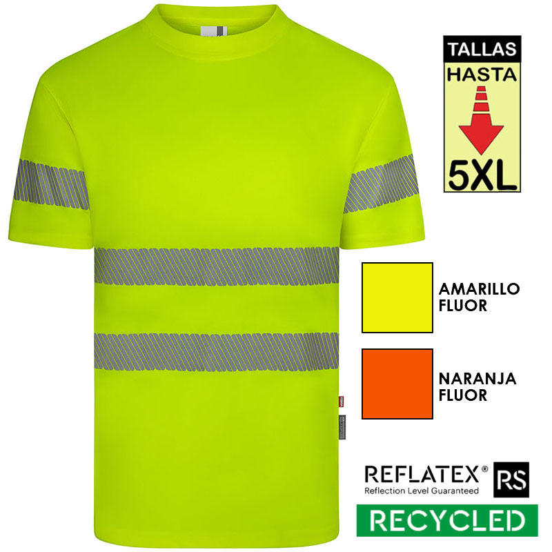 Camiseta poliéster reciclado manga corta cinta se...
