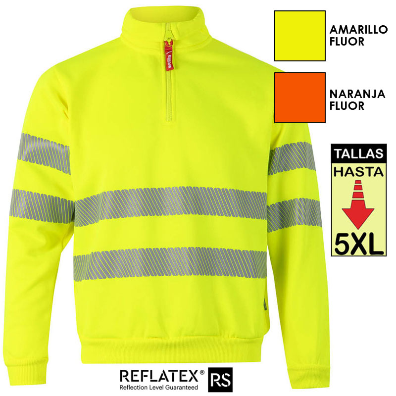 Sudadera con media cremallera cinta segmentada