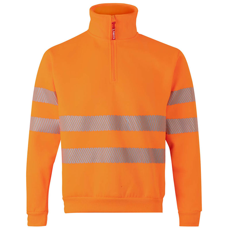 Sudadera con media cremallera cinta segmentada