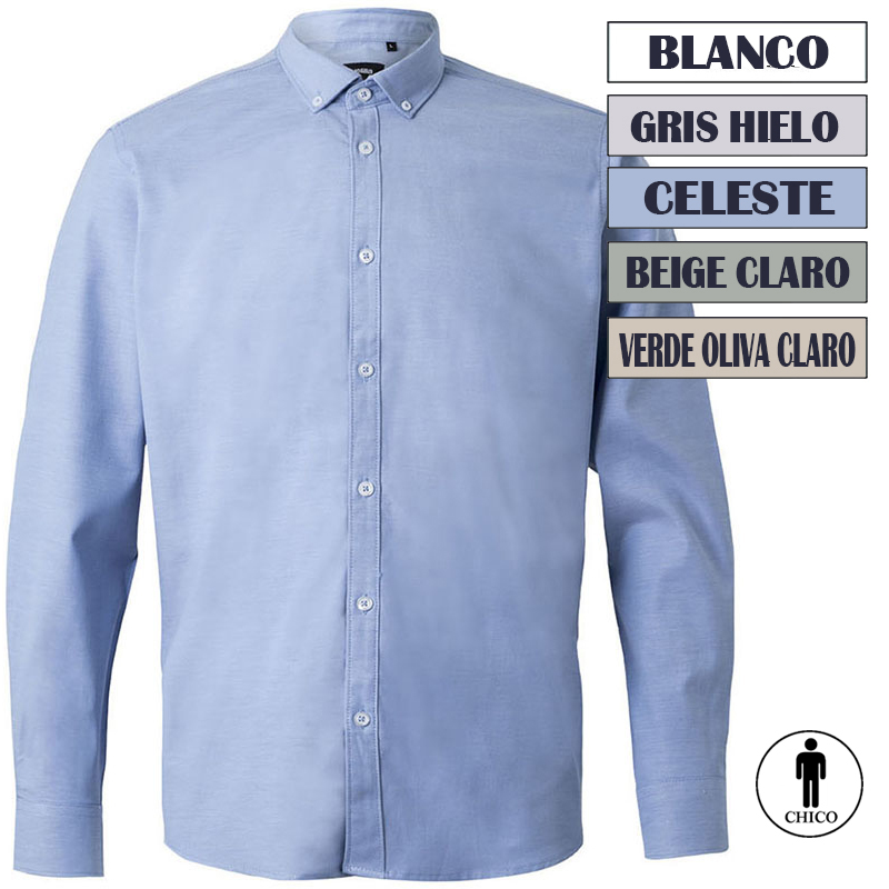 Camisa oxford stretch manga larga hombre Camisa oxford stretch manga larga hombre