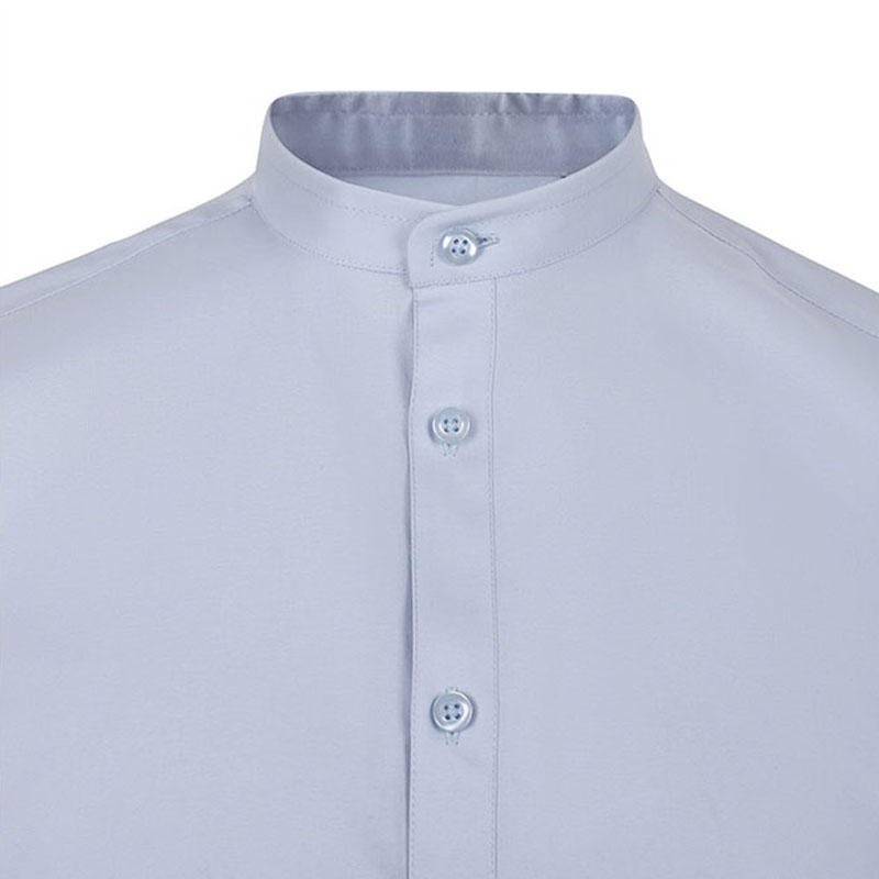 Camisa cuello tirilla stretch manga corta hombre