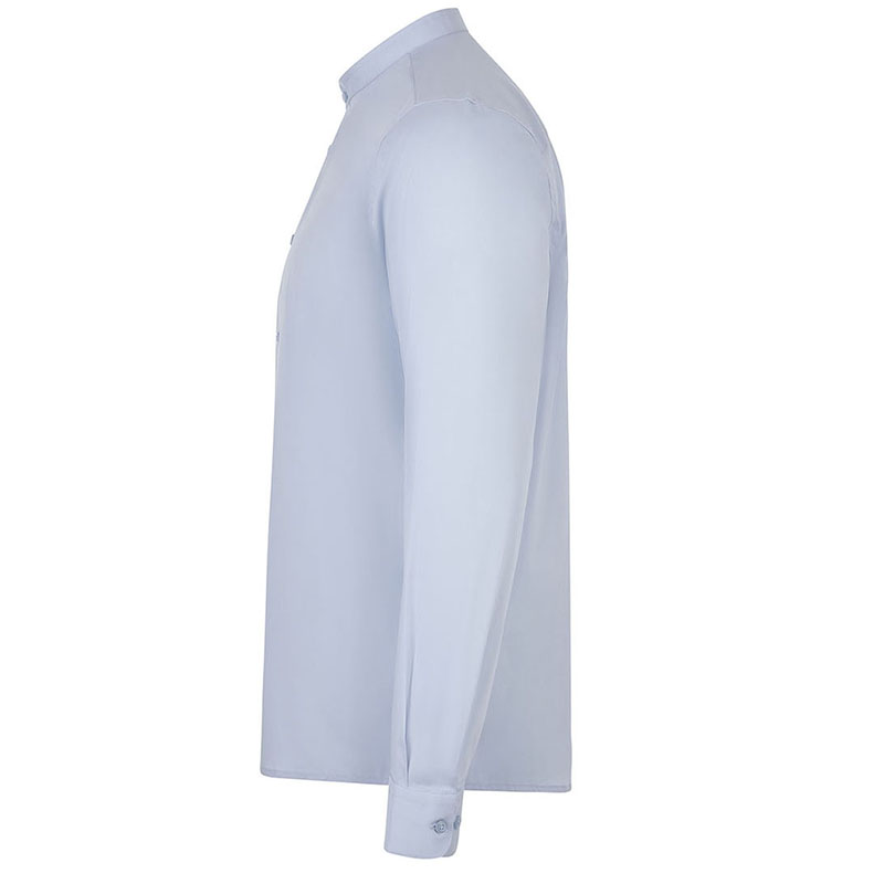 Camisa cuello tirilla stretch manga larga hombre