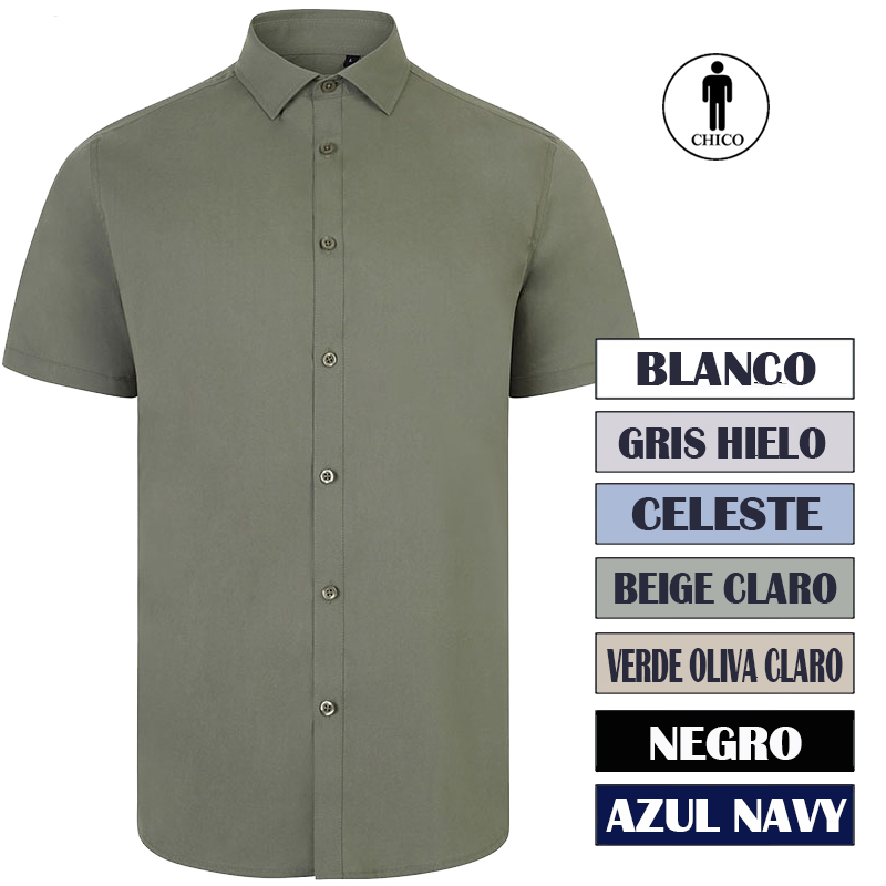 Camisa manga corta stretch hombre Camisa manga corta stretch hombre