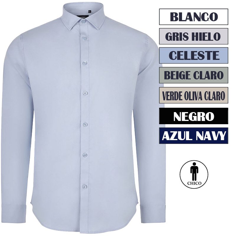 Camisa manga larga stretch hombre Camisa manga larga stretch hombre