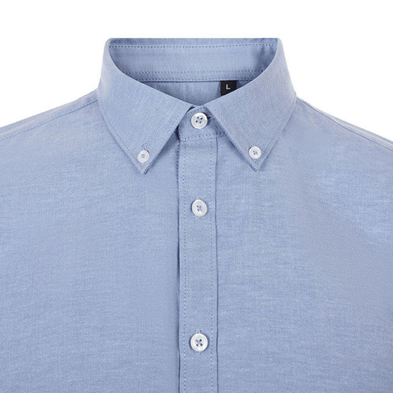 Camisa oxford stretch manga corta hombre