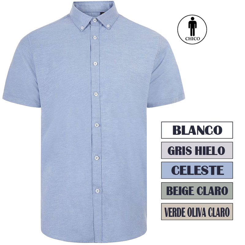 Camisa oxford stretch manga corta hombre Camisa oxford stretch manga corta hombre