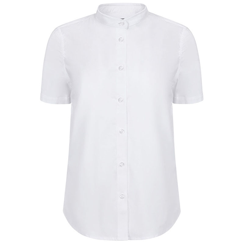 Camisa cuello tirilla stretch manga corta mujer Camisa cuello tirilla stretch manga corta mujer