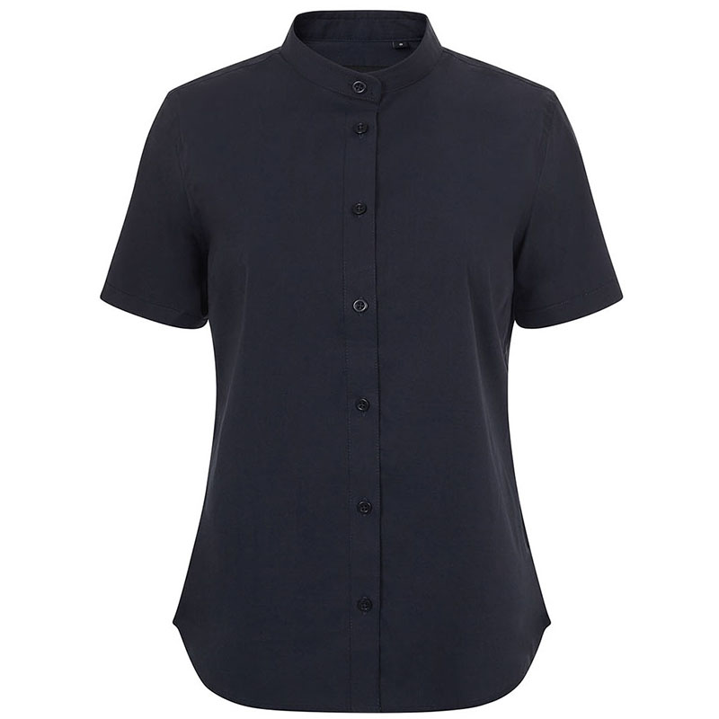 Camisa cuello tirilla stretch manga corta mujer Camisa cuello tirilla stretch manga corta mujer