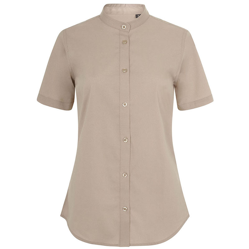 Camisa cuello tirilla stretch manga corta mujer Camisa cuello tirilla stretch manga corta mujer