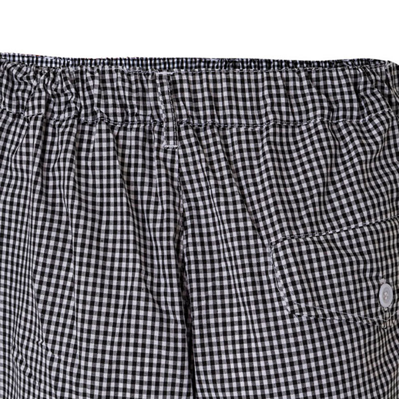Pantalón de cocina cuadros negros