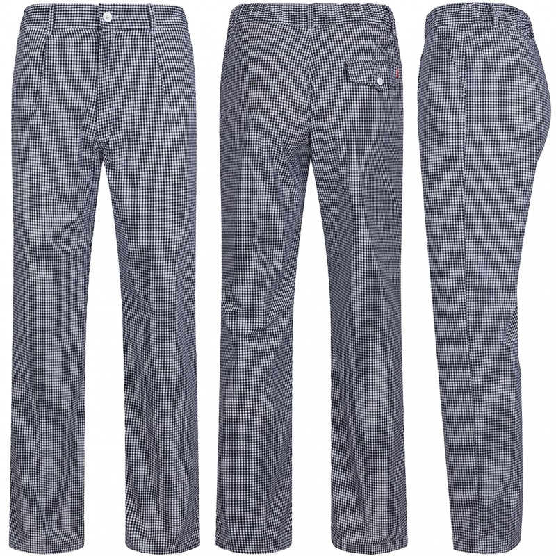 Pantalón de cocina cuadros marino Pantalón de cocina cuadros marino