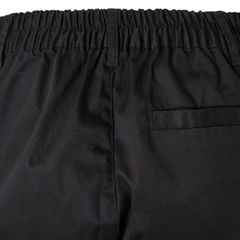 Pantalón de cocina multibolsillos, negro