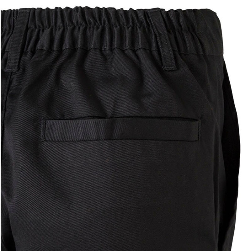 Pantalón de cocina multibolsillos, negro