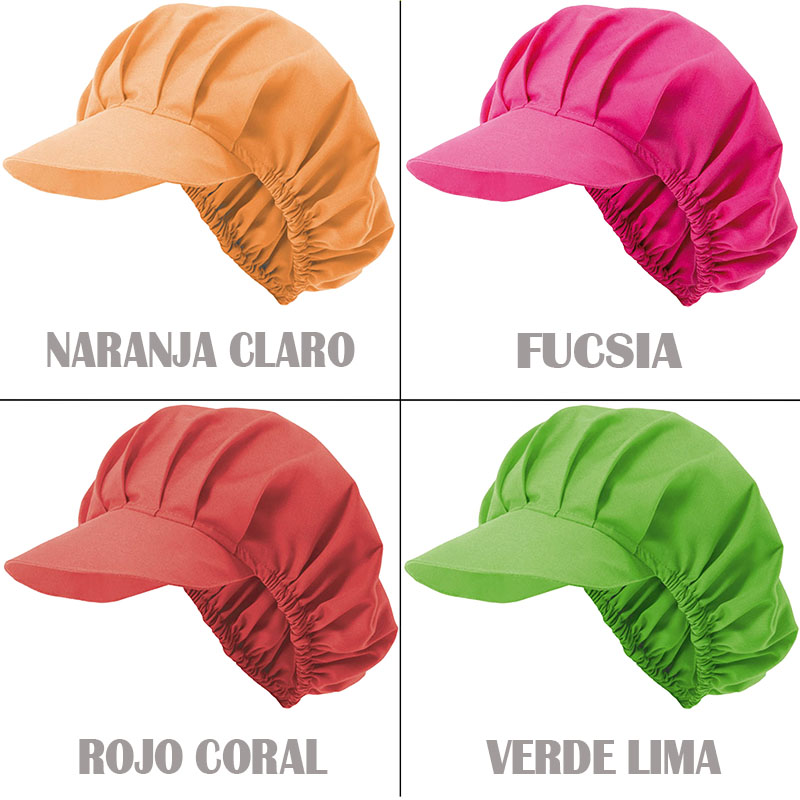 Cofia hostelería en 25 colores