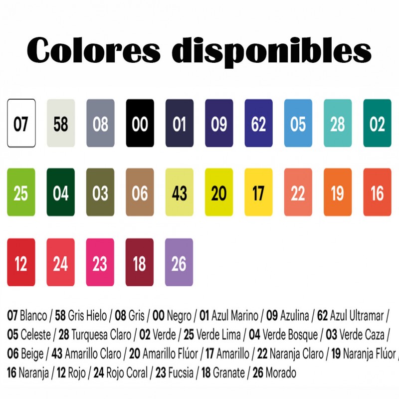 Cofia hostelería en 25 colores