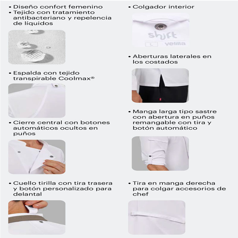 Chaqueta de cocina Coolmax® Mujer