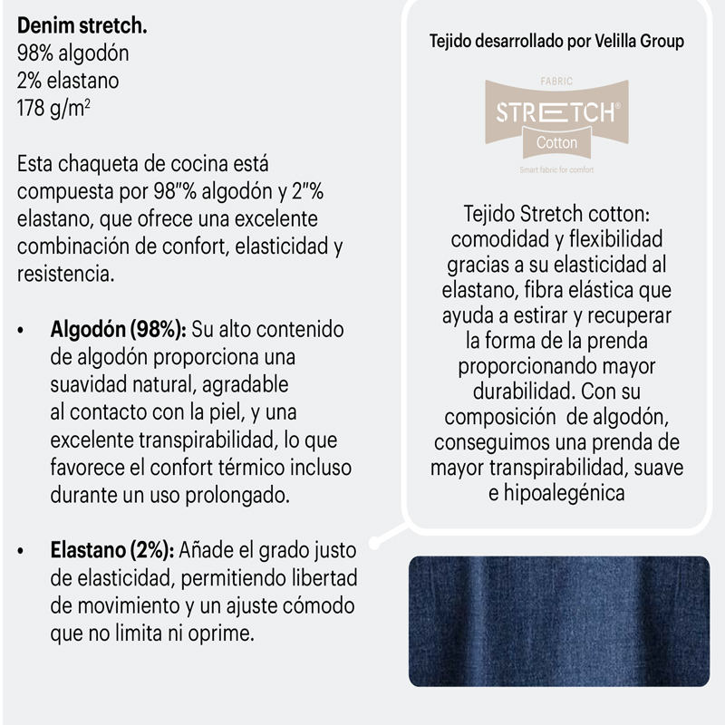 Chaqueta de cocinero tejana