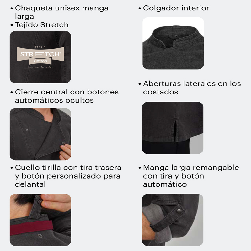 Chaqueta de cocinera tejana