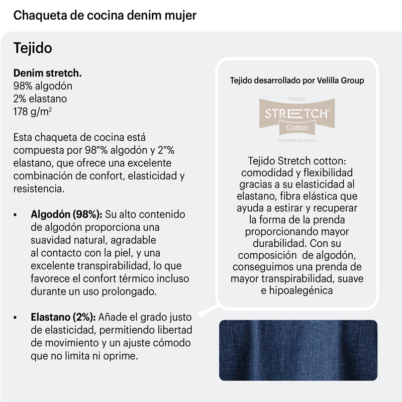 Chaqueta de cocinera tejana