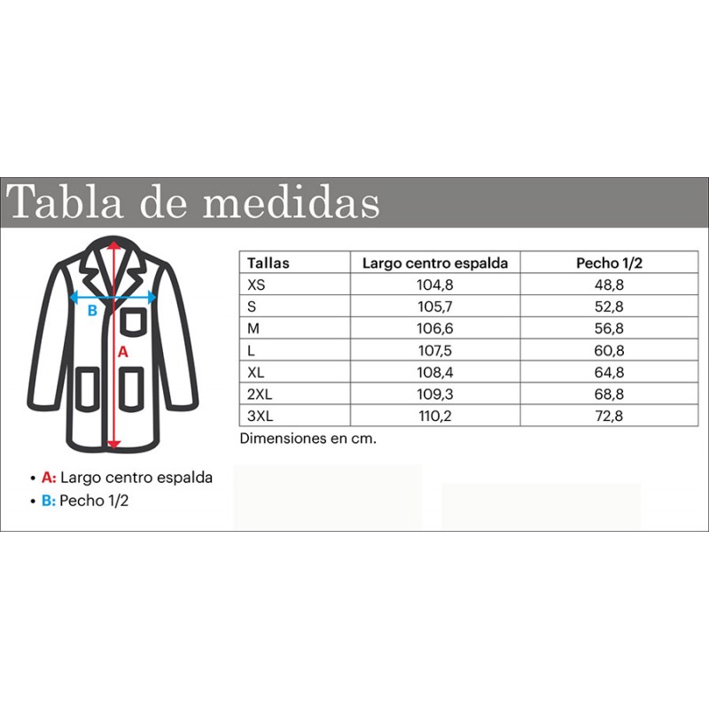 Bata unisex especial alimentación velcro