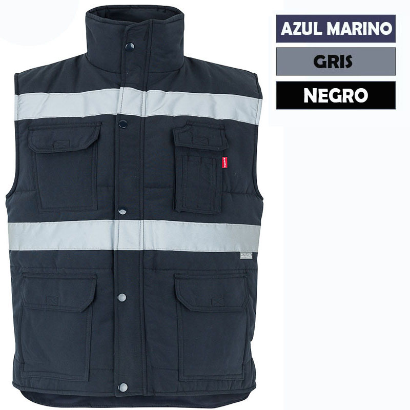 Chaleco con cintas acolchado multibolsillos