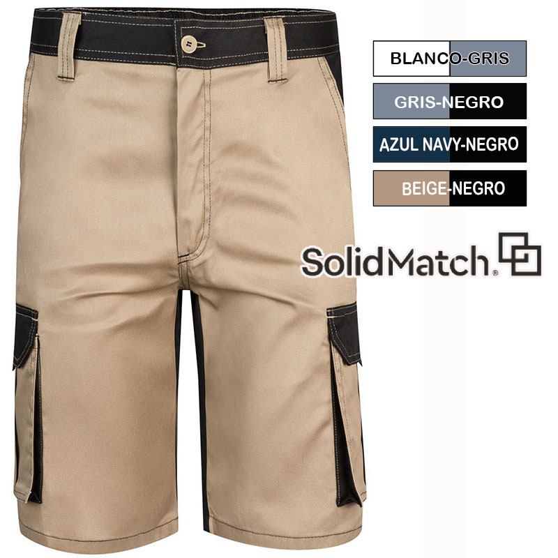 Bermudas multibolsillos  Solid Match 4 combinacion...