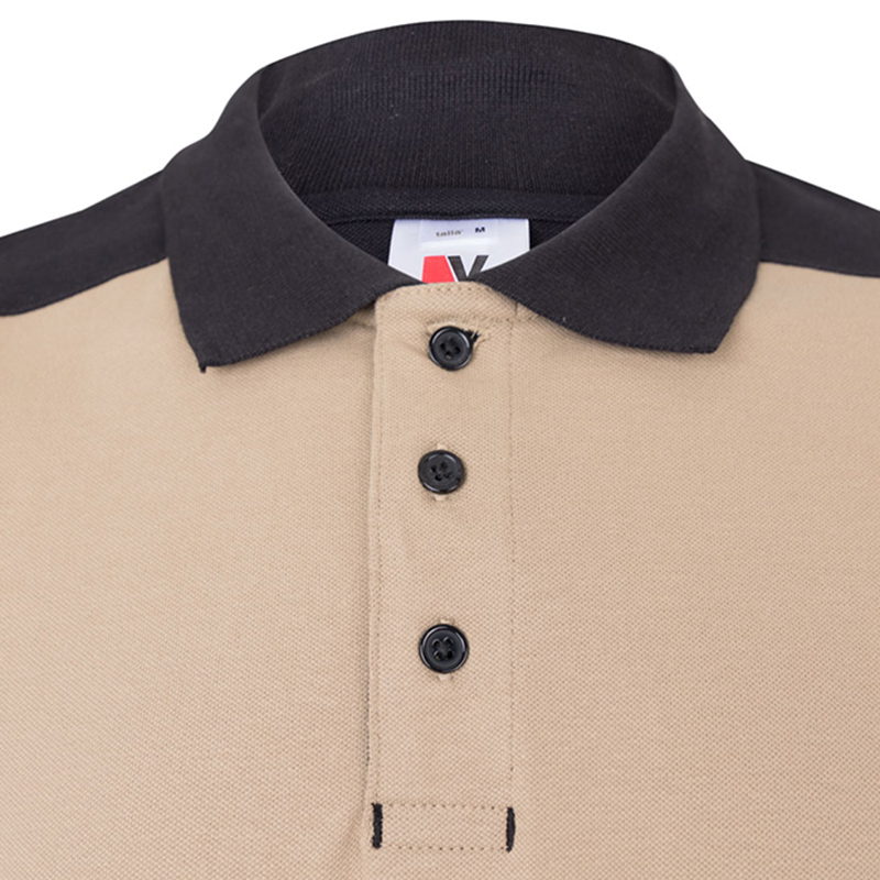 Polo manga corta Solid Match 4 combinaciones