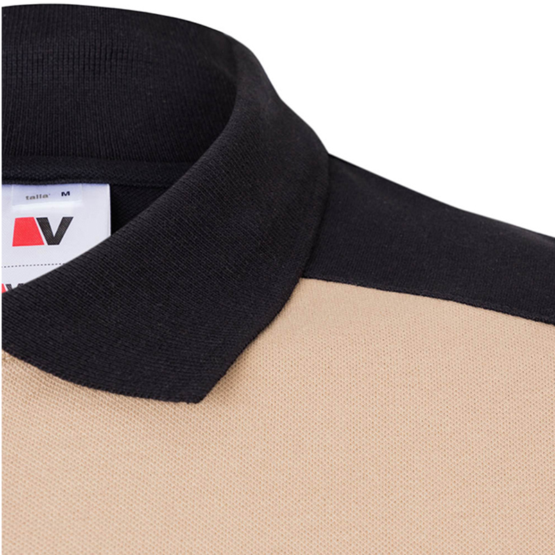 Polo manga corta Solid Match 4 combinaciones