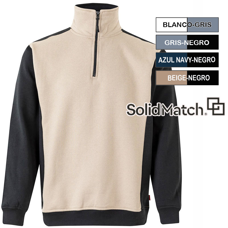 Sudadera bicolor Solid Match 4 combinaciones