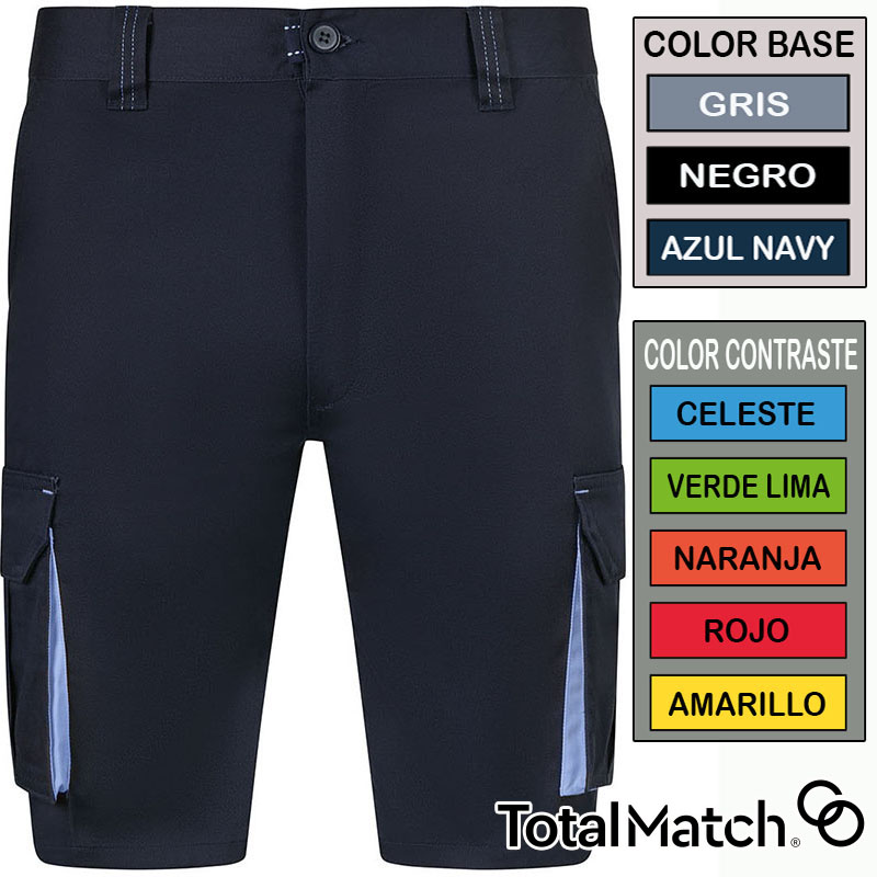 Bermudas stretch Total Match 15 combinaciones