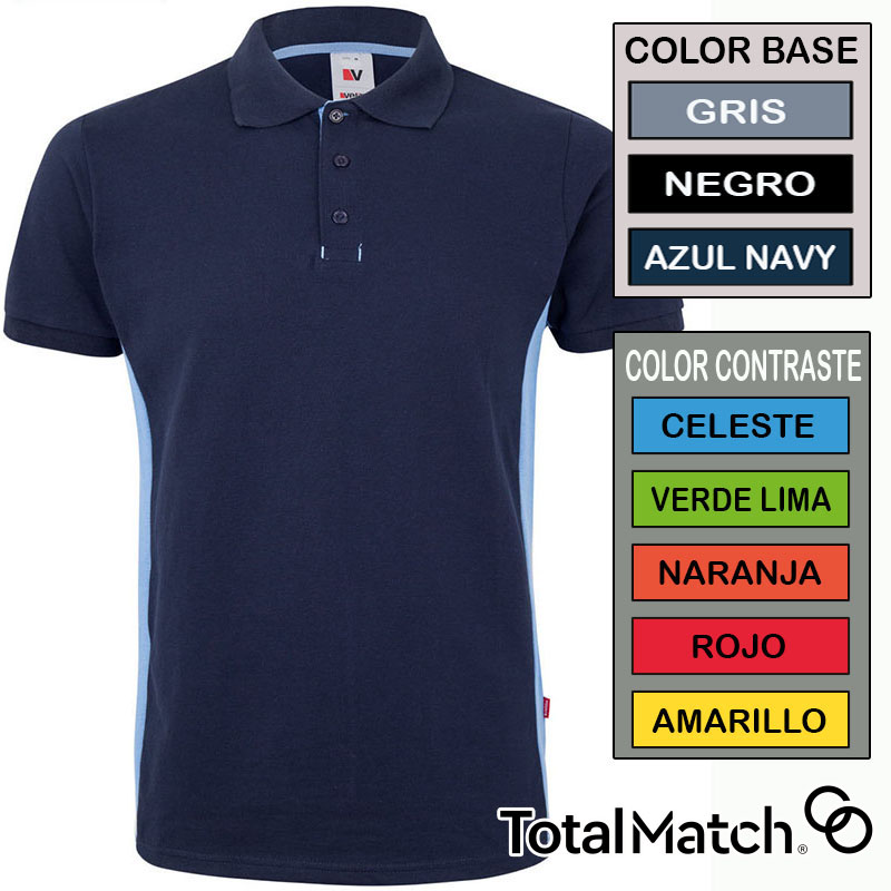 Polo bicolor manga corta Total Match 15 combinacio...