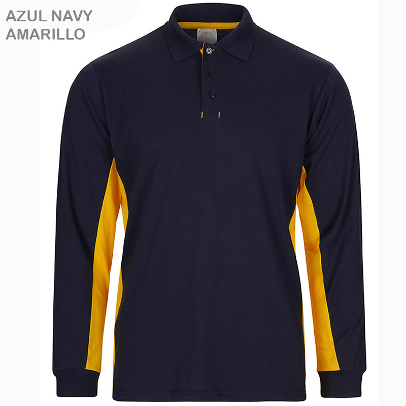Polo bicolor manga larga Total Match 15 combinaciones